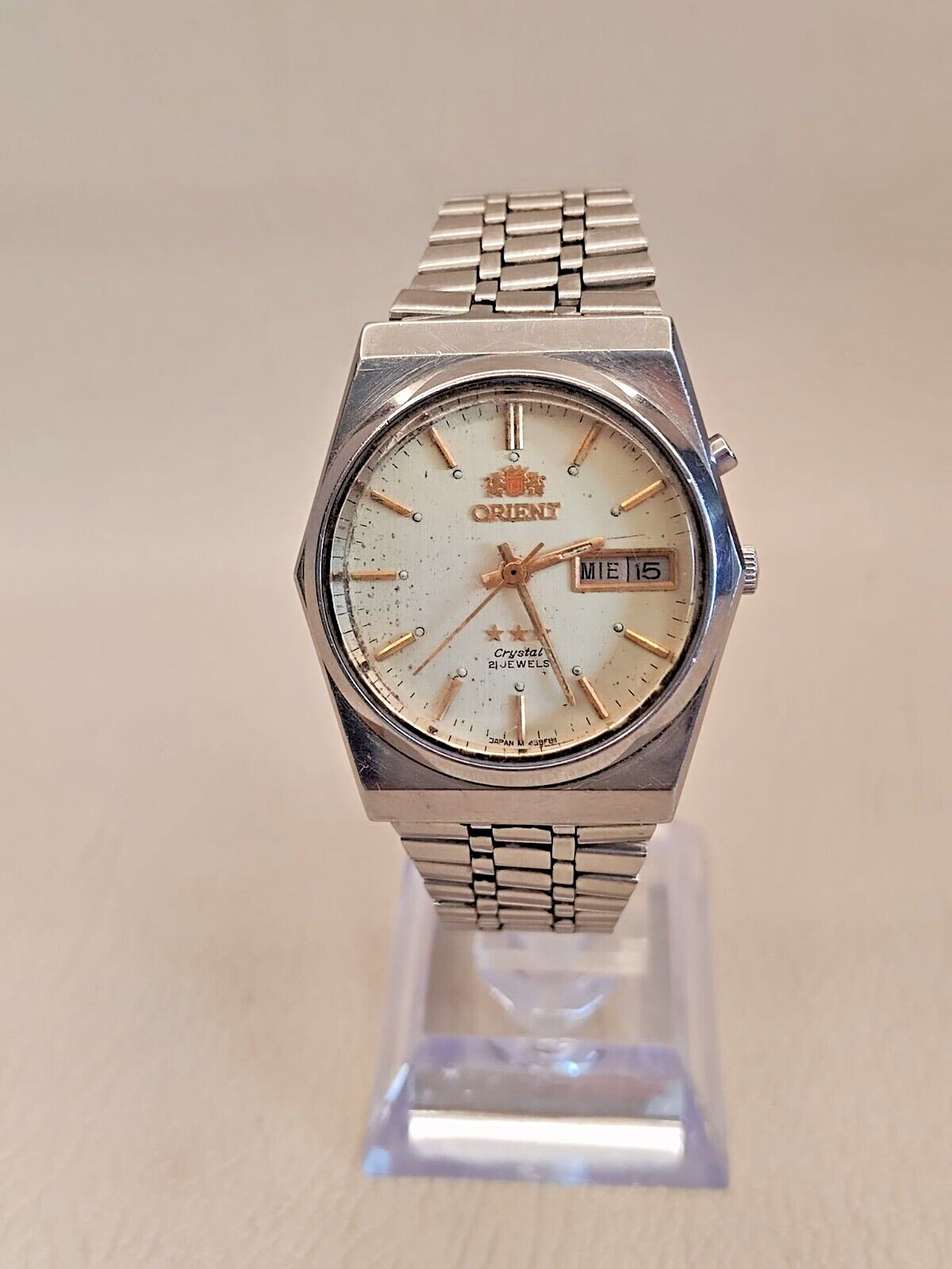 Orient Crystal 3 Stars vintage Automatic 21 jewels Japan watch