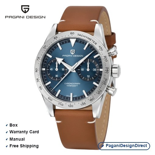 Pagani Design PD-1766 Leather Blue Men Automatic Watch
