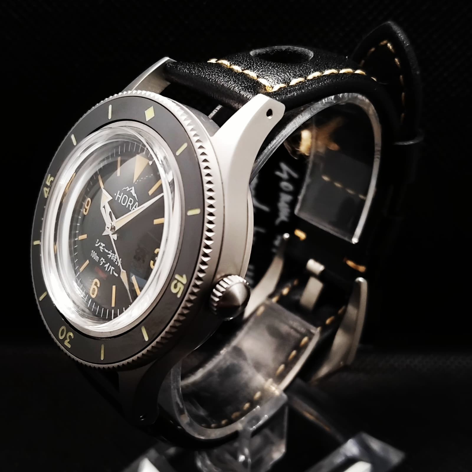 Vintage 40mm Custom Automatic Movement Watch -Hora-