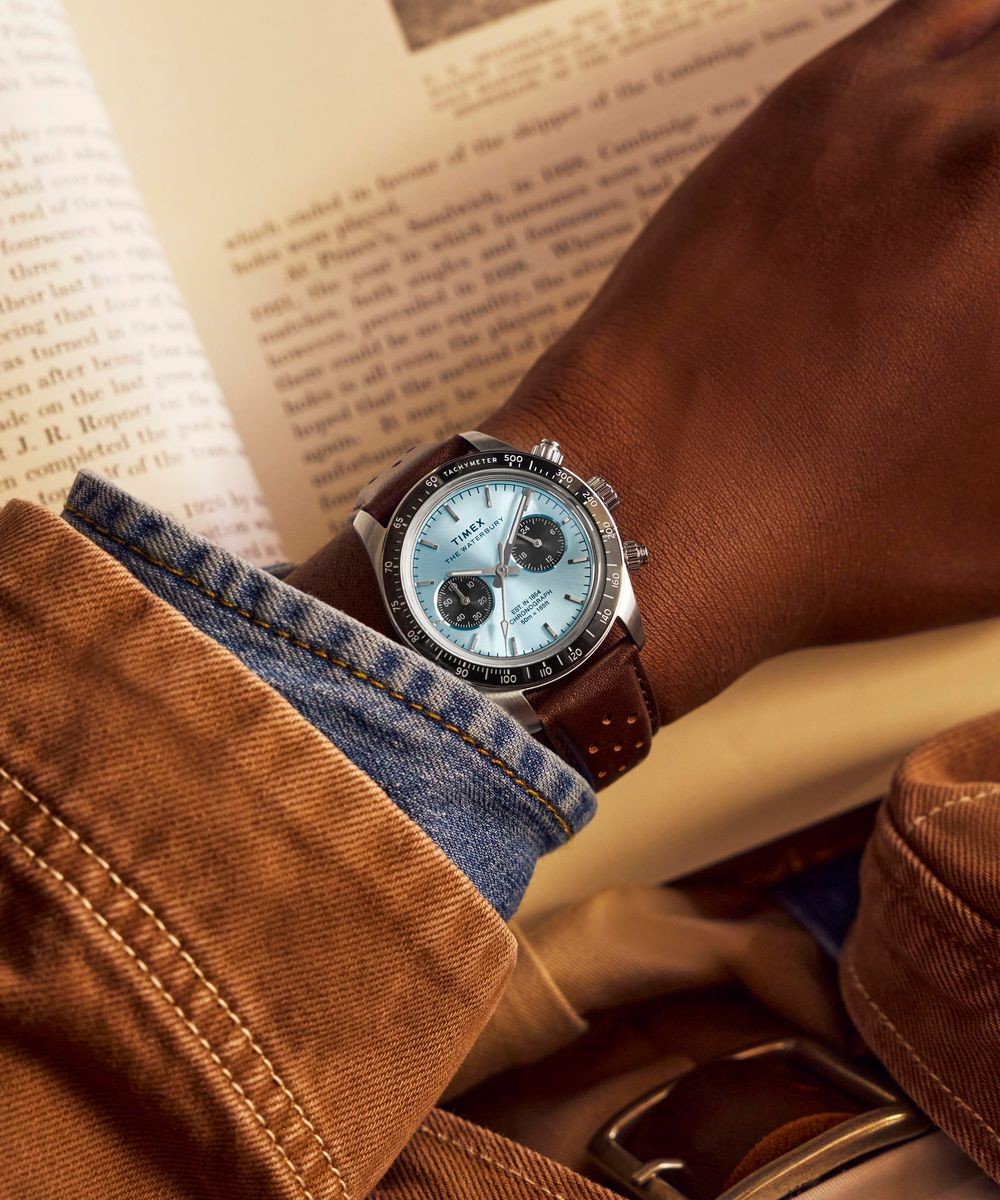 Timex Brown Mens Chronograph Watch Waterbury Heritage TW2Y70600