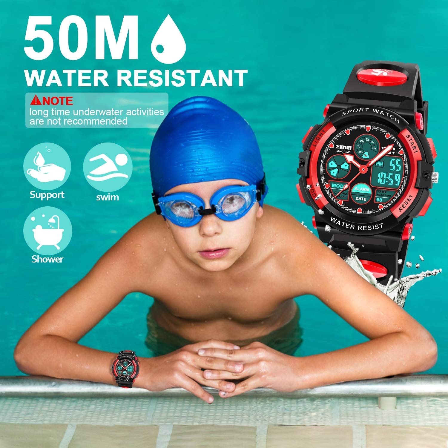 Waterproof LED Multi-Function Watch for Kids – Perfect Gifts for Boys & Girls