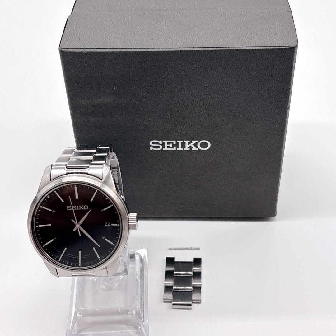 SEIKO Solar Radio Watch 7B24 0BR0 Black Dial with Box