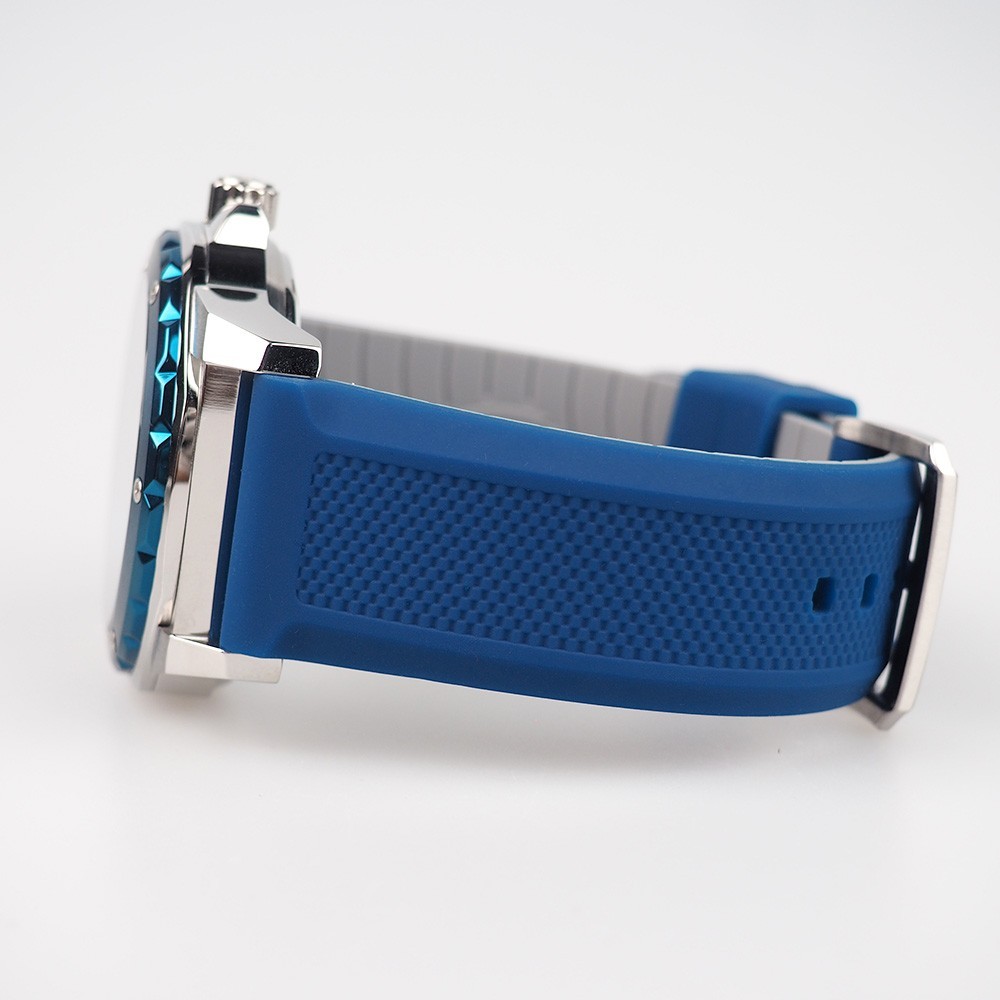 Bulova Marine Star Automatic Watch 98A303 Blue Dial Rubber Strap Men’s Watch