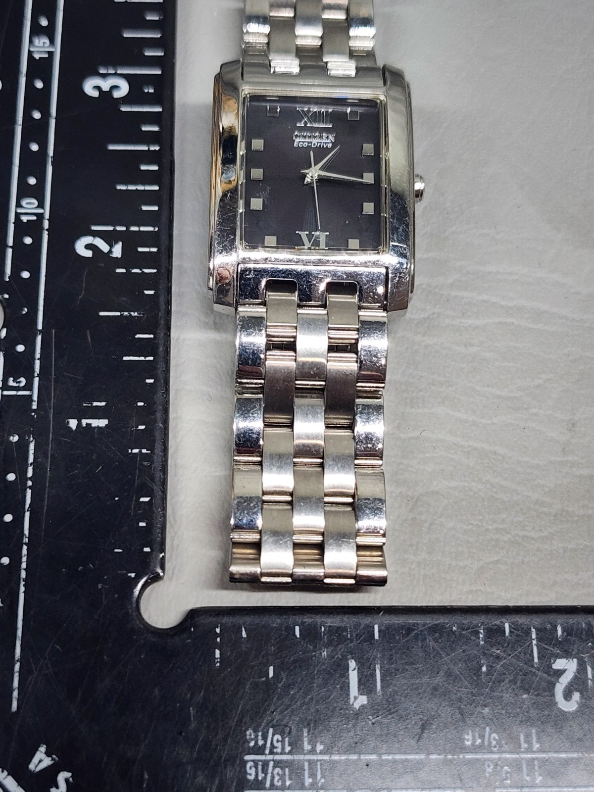 Citizen Men E030-H31713 Formal Black Dial Tank 27mm Solar Analog Watch