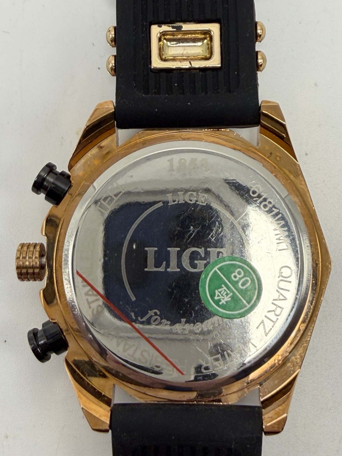 Lige For Dream 6181WM1 New Battery 1853 Mens Watch 48MM 8.5″ Silicone Band