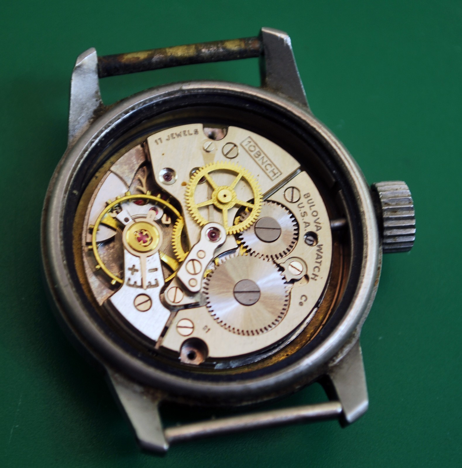 BULOVA Type A17A Air Force US Army Hacking Military Watch From Vietnam Period