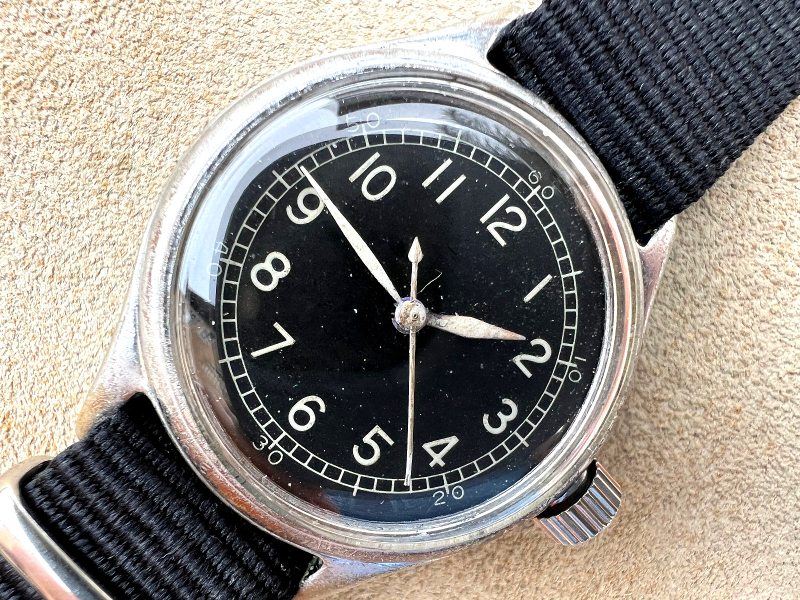 Vintage Bulova A-11 military watch WW2 10AKCH gilt black Hacks Serviced Works