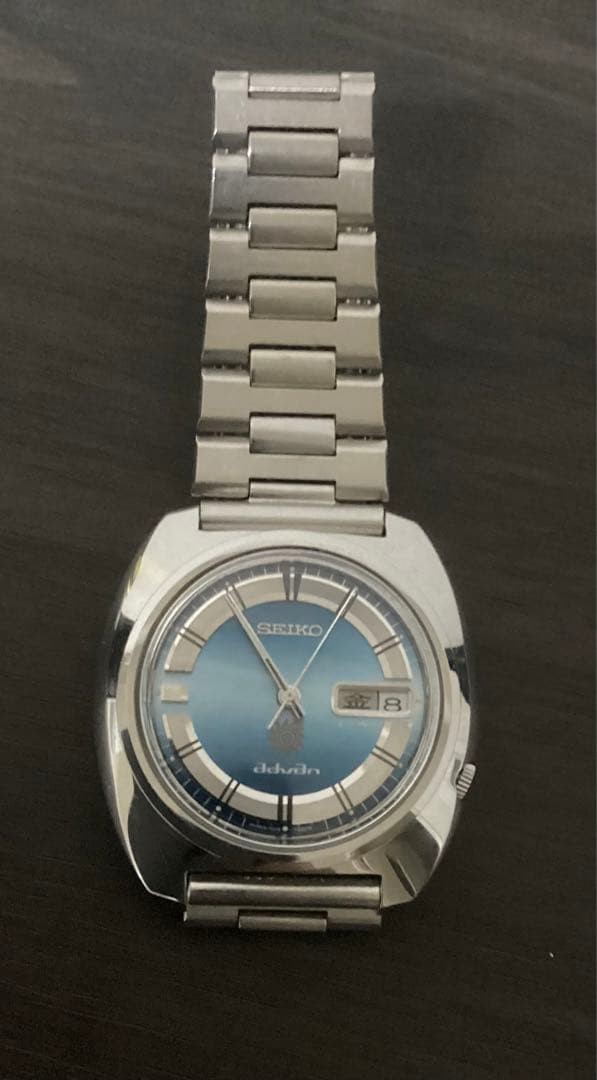 Seiko Advan 7019-7000 Automatic Watch 21 Jewels Vintage 39mm Blue Gradation Dial