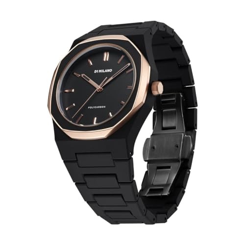 D1 Milano Wristwatch PCBJ35 Polycarbonate Black Enamel 40.5mm