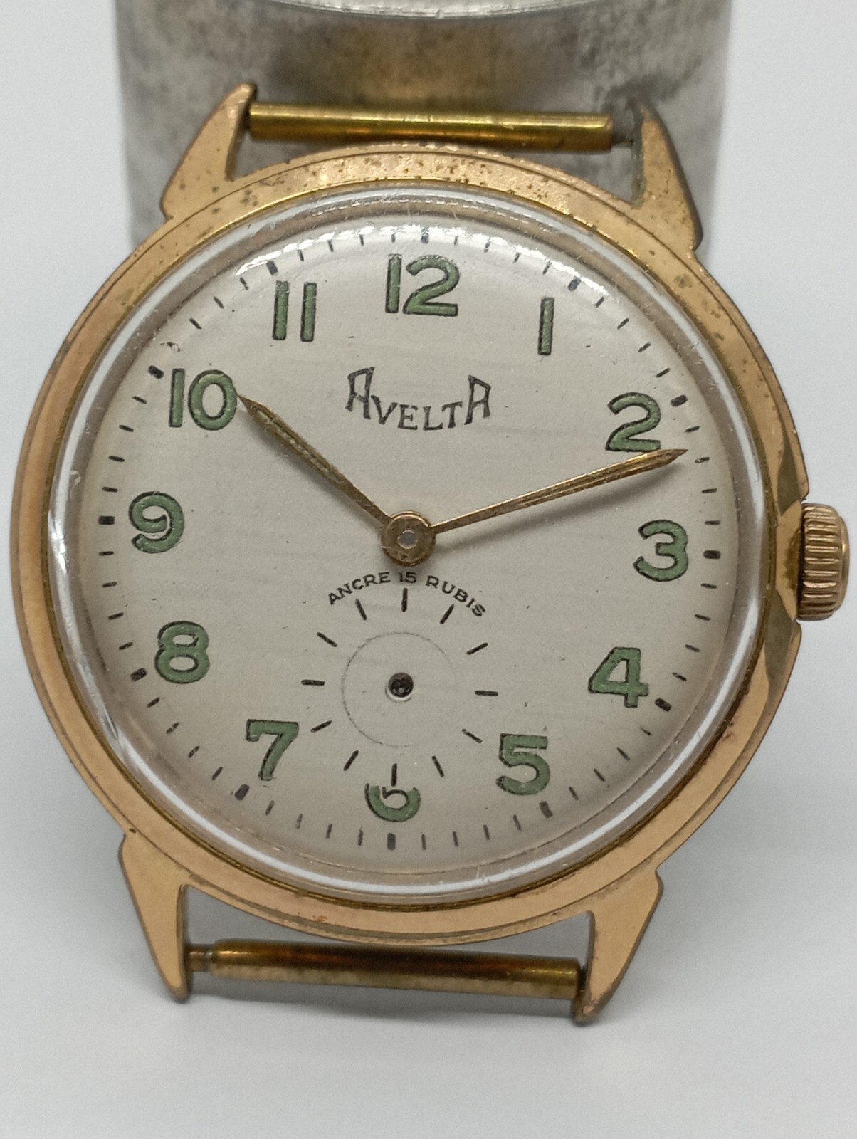 VINTAGE Watch AVELTA FRANCE Watch Cal. Cupillard 233-60 Gold Plated For Parts