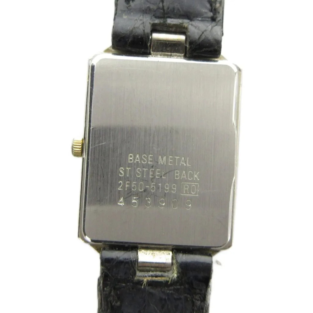 Seiko SEIKO LASSALE 2F50-5199 Wristwatch Quartz Leather Strap Bar Index Silver G