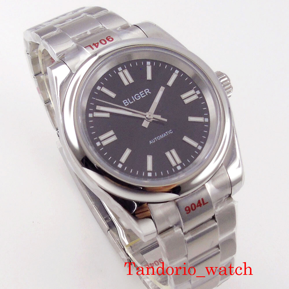 Bliger Polished 36mm/39mm Sapphire Glass NH35 PT5000 Automatic Men Watch Oyster