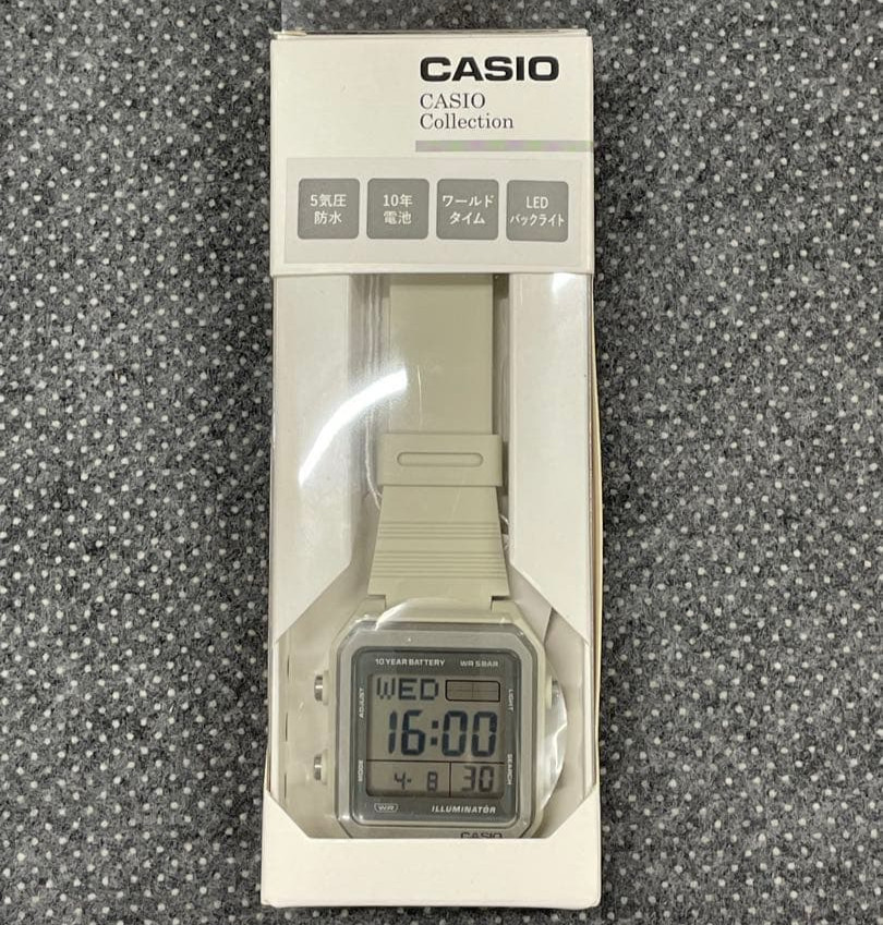 CASIO W-221H-8AJF Digital Watch World Time LED 10-Year Battery 50M WR Japan