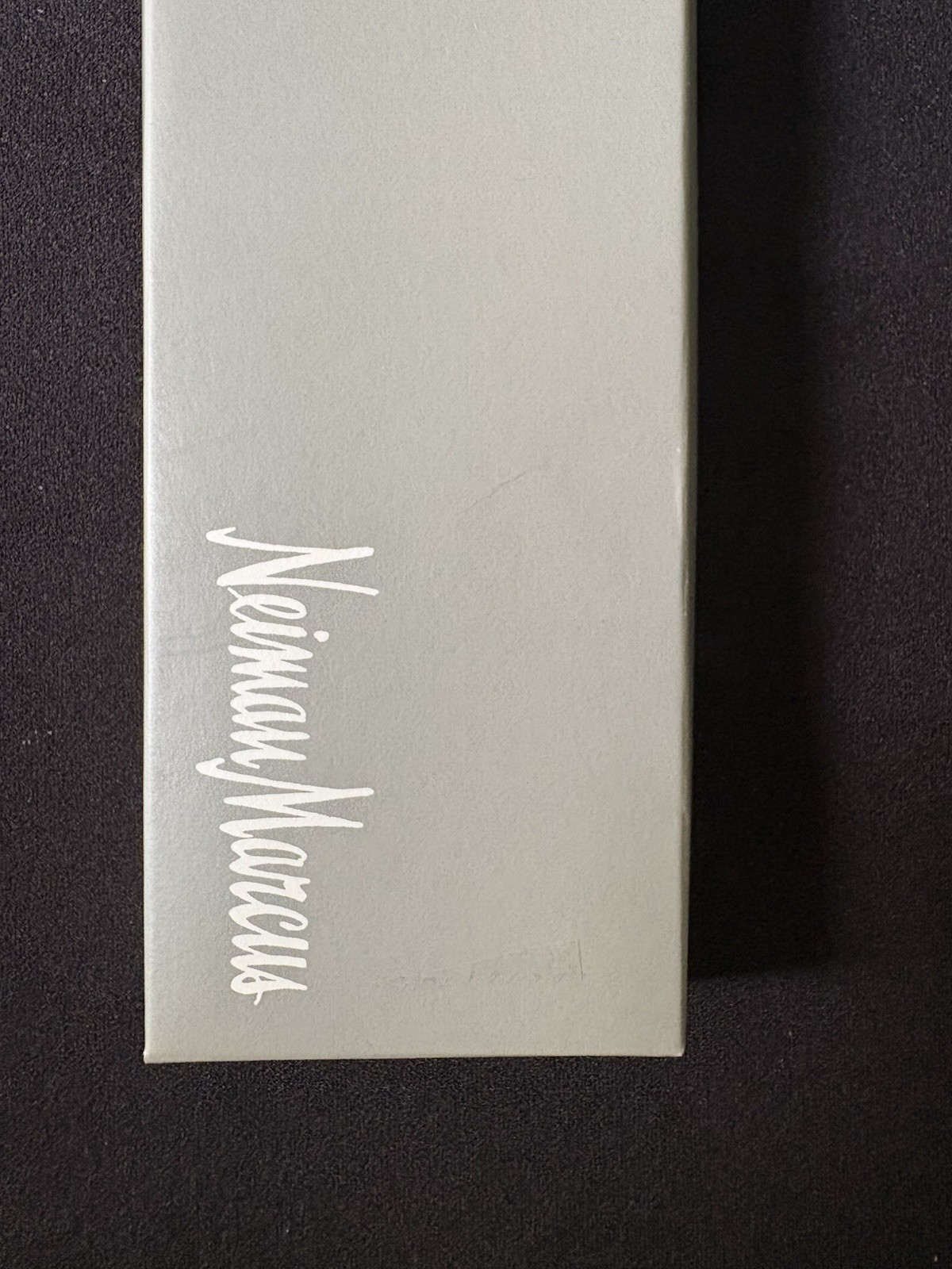 Neiman Marcus Unisex Quartz Analog Watch White Logo Dial Black Rubber Strap NIB