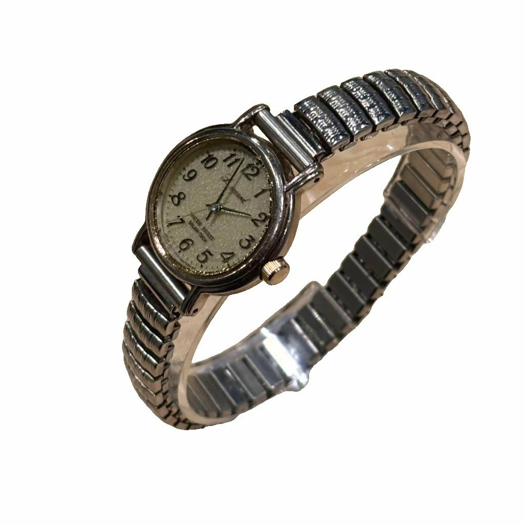 [A1R] Used Citizen Leopard Wristwatch Rubber Band Silver Color GY99 [x3p]