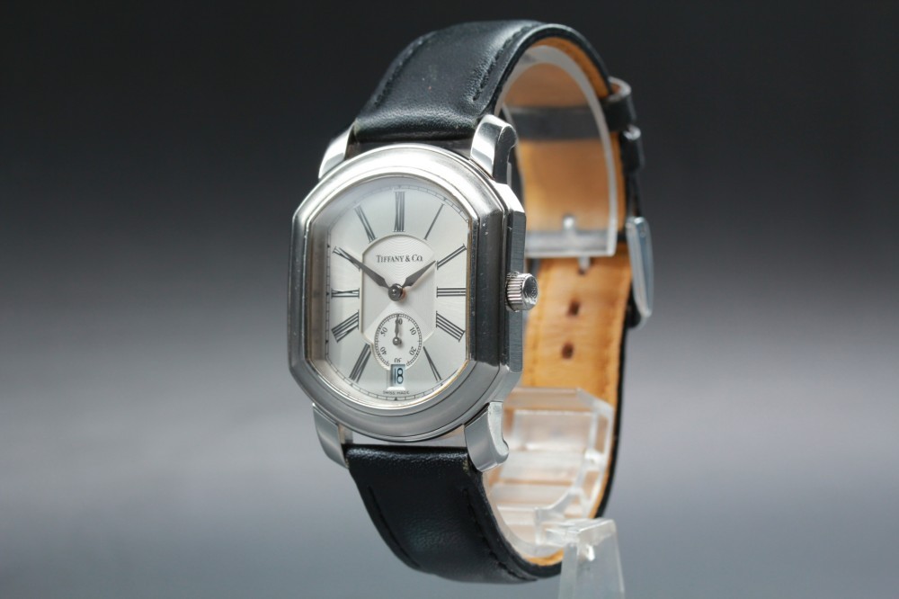 TIFFANY&Co. Mark Coupe Date Silver Roman Small Seconds Quartz 31mm Men’s Watch