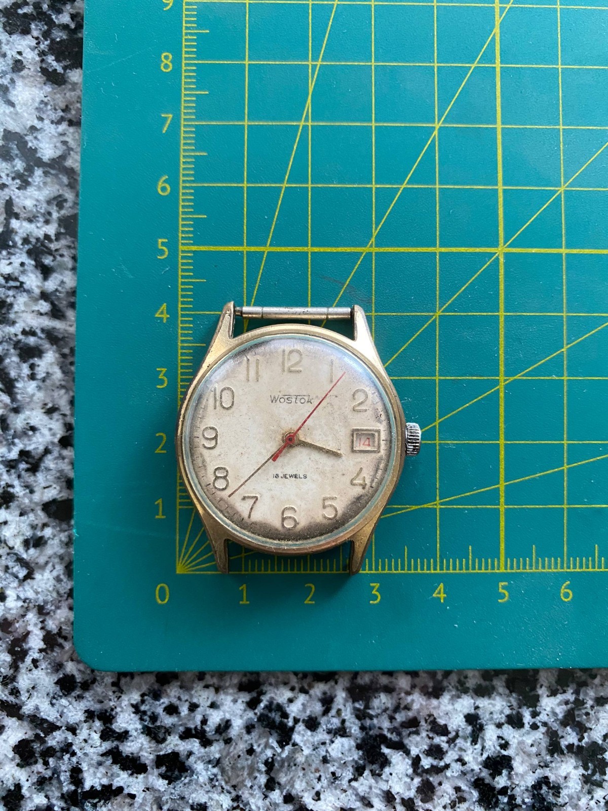 V intage Rare Wostok Watch Soviet USSR mechanical Wristwach Gold Plated AU