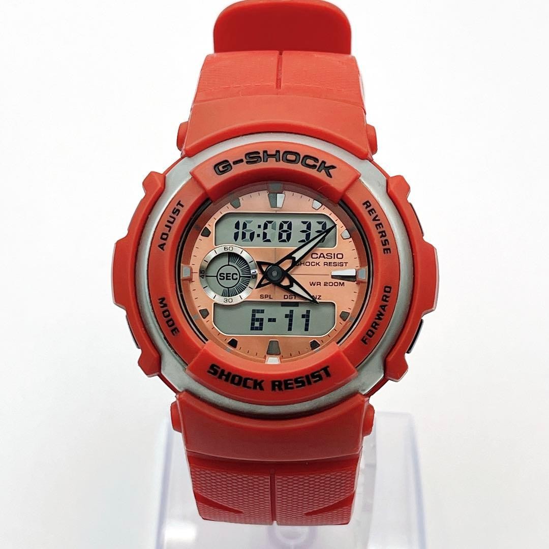 CASIO G-SHOCK G-300C-4A Orange Men’s Digital Analog Watch Used Japan