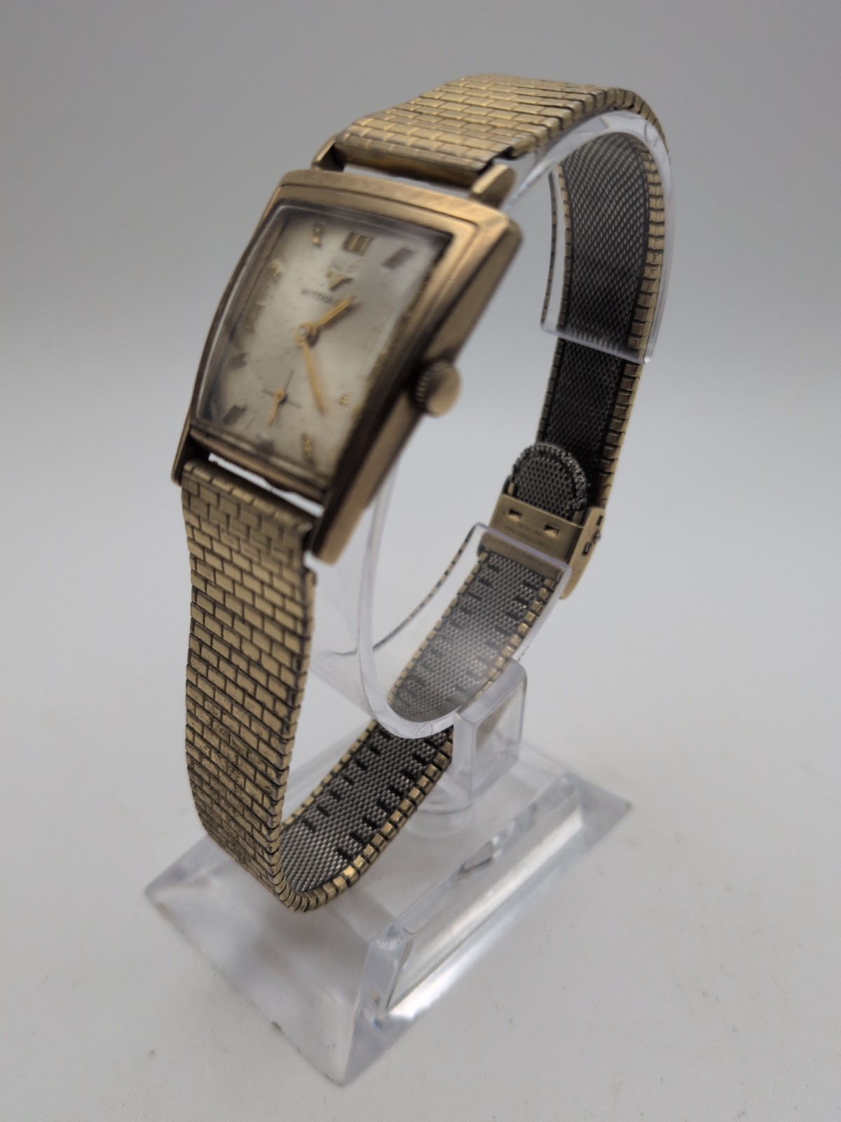 Vintage 1950’s Wittnauer Asymmetrical Men’s Watch 10K Gold Filled Case. Working