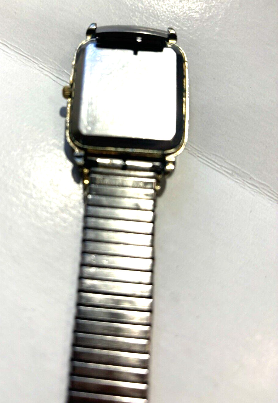 Acqua watch men’s dress formal black gold tone bracelet runs fine – needs band