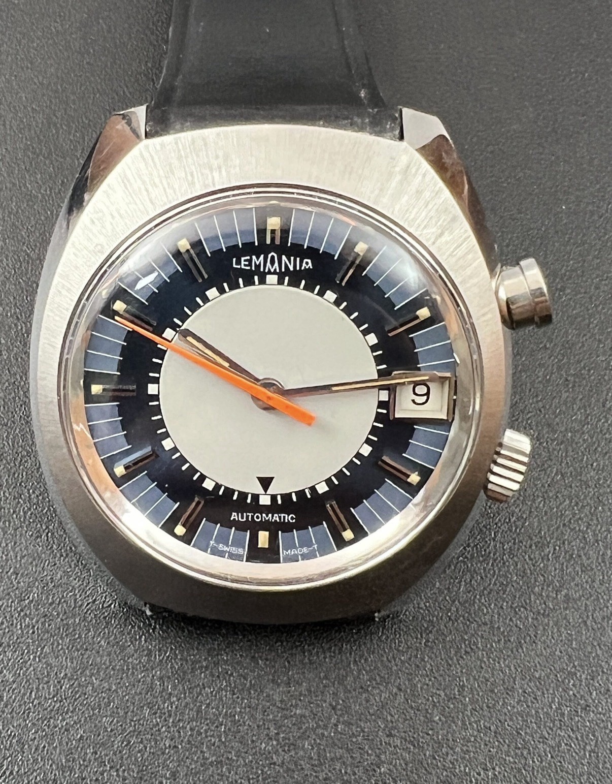 LEMANIA AUTOMATIC ALARM REF. 9751 CAL. 2980 – RARE BLUE DIAL – VINTAGE 1970s