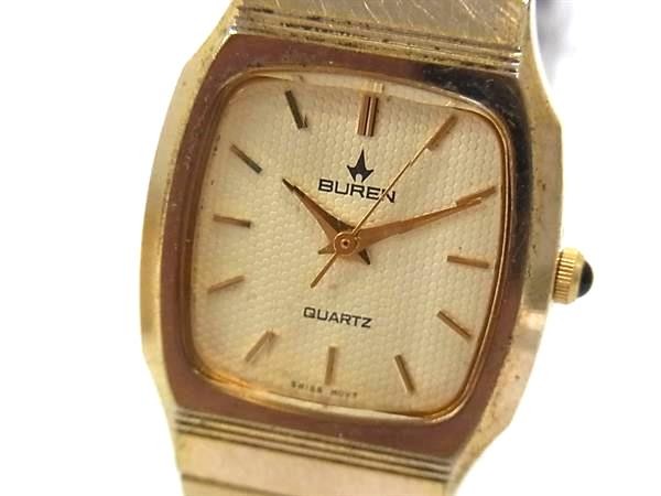 [A1R] Buren BU-9001L Gold Plated Stainless Steel Quartz Ladies Watch [x7p]
