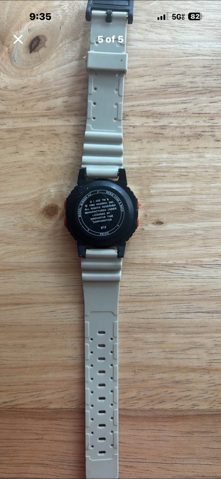 G.I. Joe Patriot Digital Quartz Watch Date 42mm 30m Beige Camo *needs battery