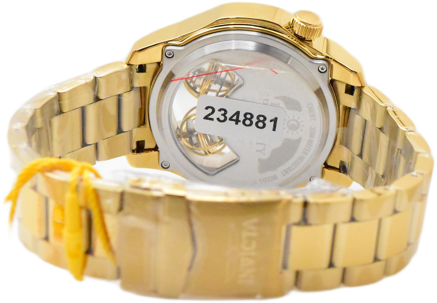 Invicta Specialty Twin-Axis Men’s 46mm Quartz Watch Gold Skeleton Dial 48900