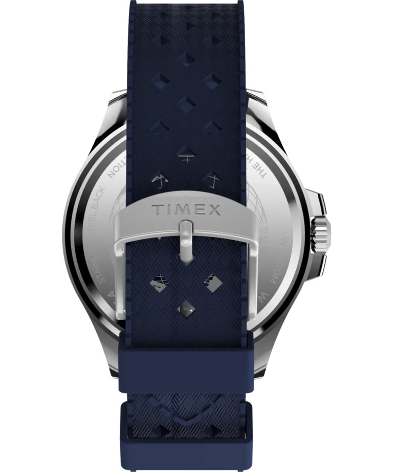 New Timex Trend Harborside Coast Blue Dial Rubber Strap Men’s Watch TW2Y05000