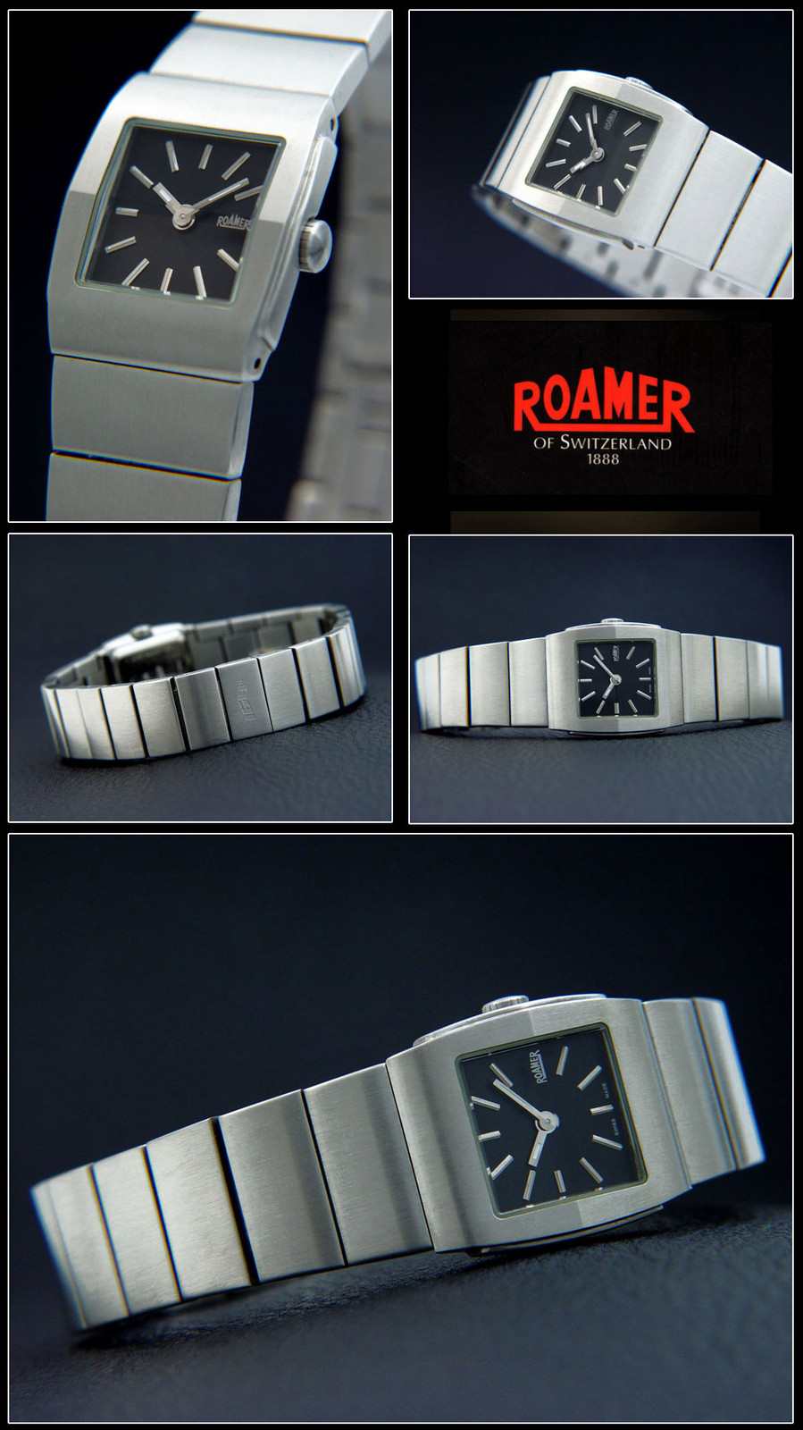 Roamer Designer Watch Unisex 168 ^ Swiss Made 761937, Stainless, Folding Clasp