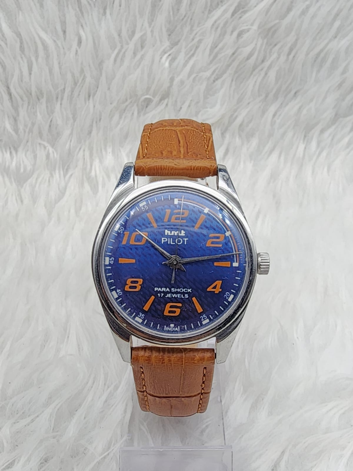 HMT Pilot Para Shock 17 Jewels Blue Dial Mechanical Hand Winding Men’s Watch