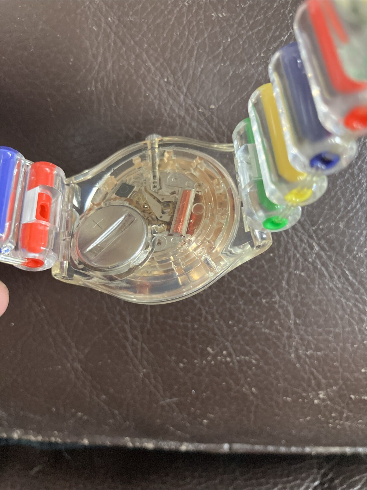 Swatch Candy Gloss Watch Multi Colour Rainbow Pride