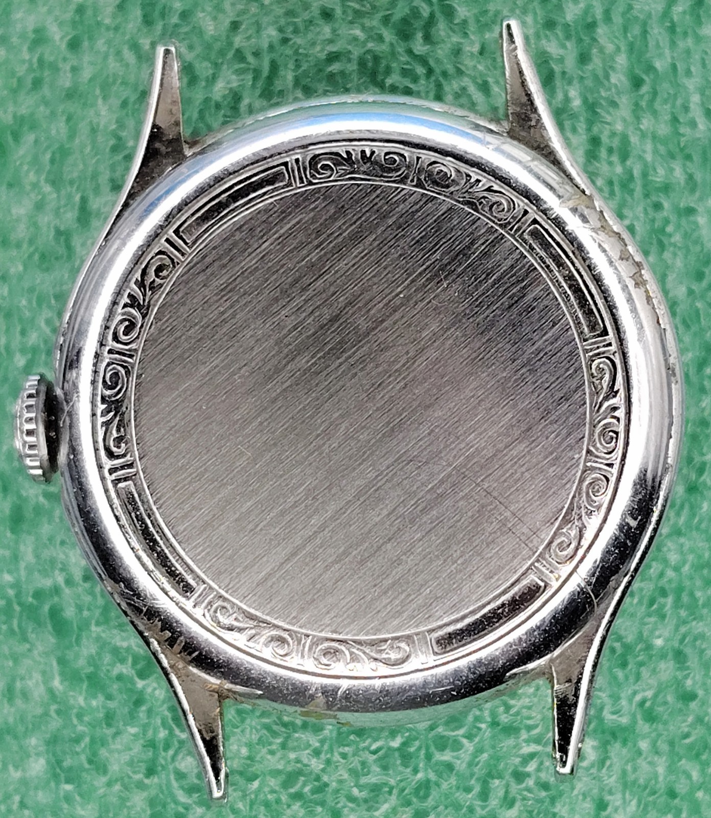 lot C2440 Mens Trojan Art Deco Sub Dial Fancy Rolled Plate Vintage Watch Parts