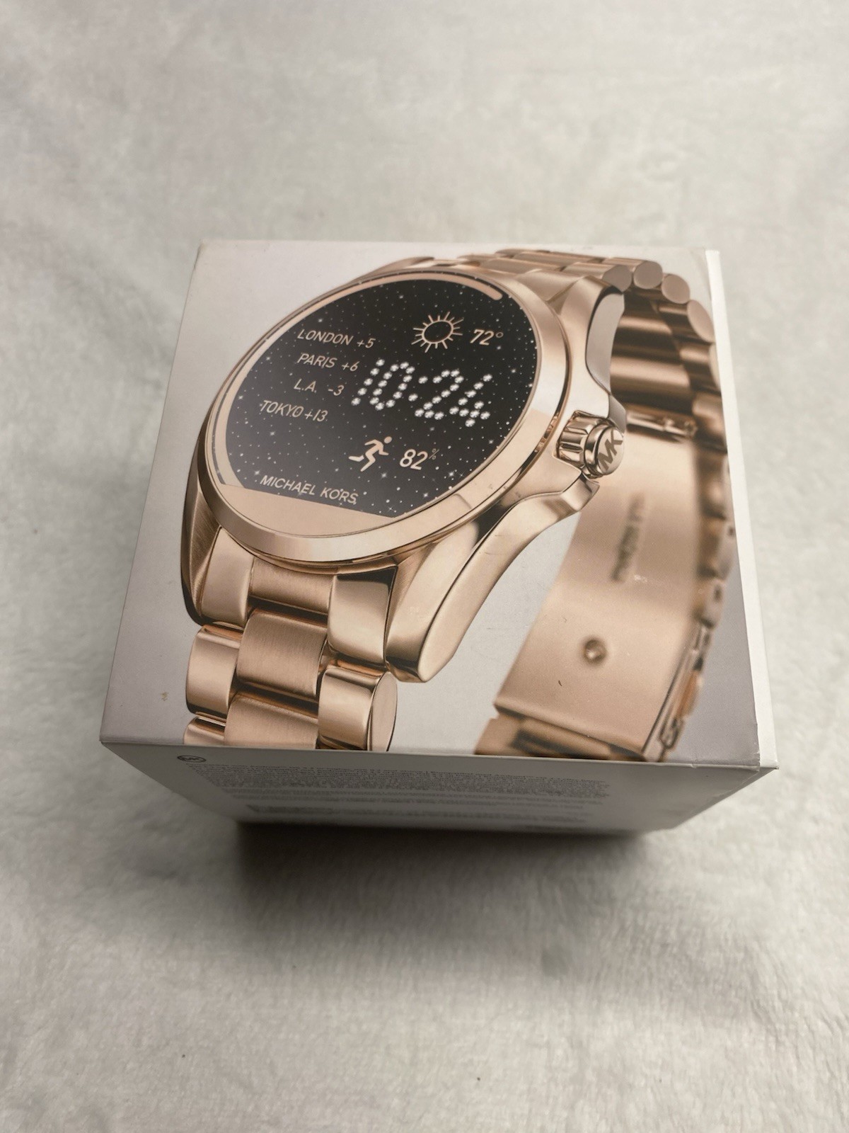 Michael Kors MKT5001 Smartwatch Gold Women’s Quartz 42mm Used Needs Charger