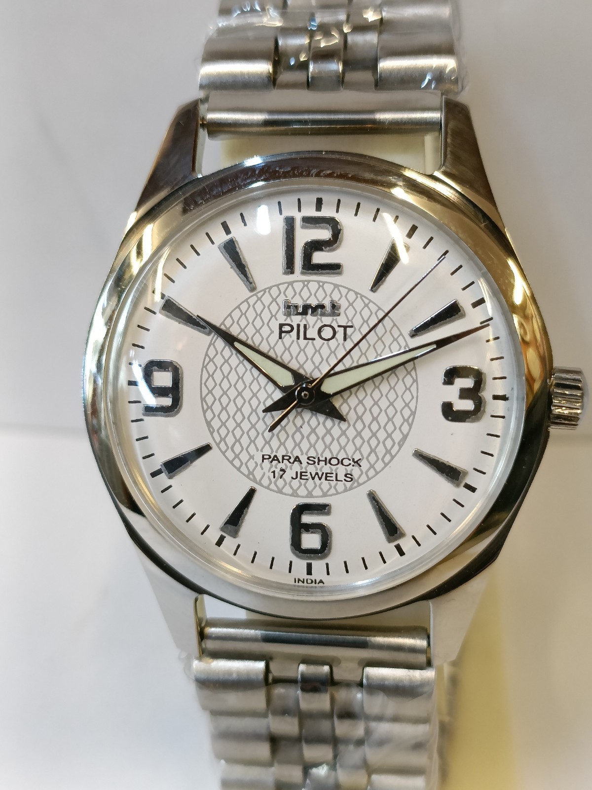 REFURBISHED HMT PILOT 17J WINDING WHITE DIAL 0231 INDIA MEN’S WORKING CONDITION