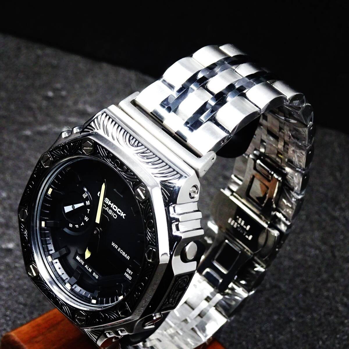 〓New〓MOD Casioak〓G-Shock watch regular GA2100CM with main body Stainless steel
