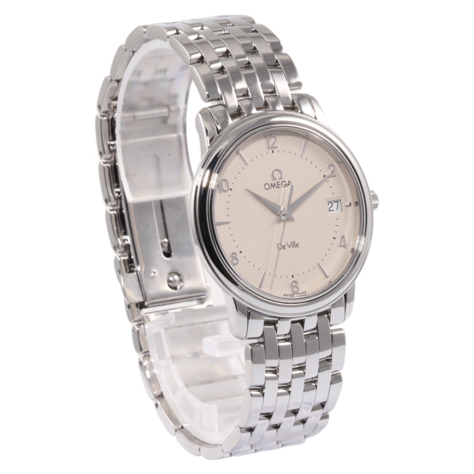 Omega DeVille 34mm Silver Dial Stainless Steel Quartz Slim 4510.30 Box Only