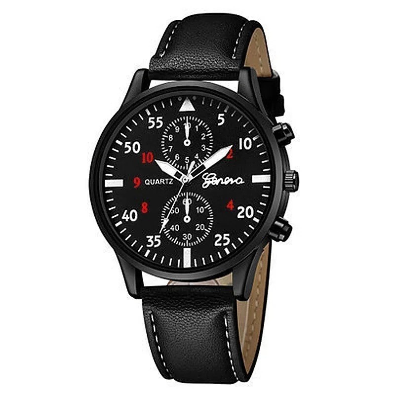 4/2/1pcs Men Sports Watches Set Man Business Quartz Wristwatch Luxury Brown Leat