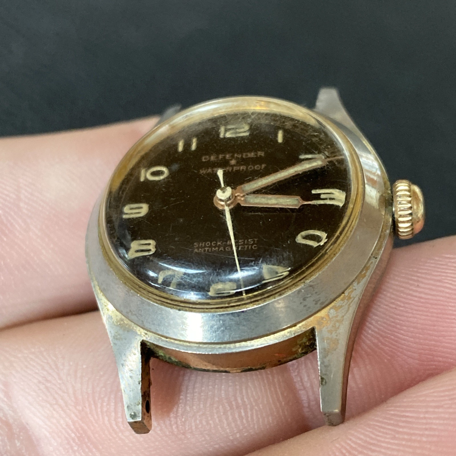 1940s WWII Defender Mechanical Watch Waterproof Shock Resistant Anti-Magnetic