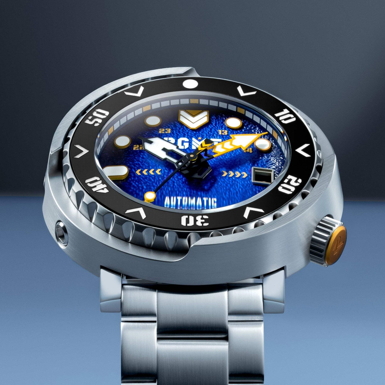 Zumwalt Automatic Blue Dial / Stainless Steel Bracelet Blue Dial Wristwatch RG-8