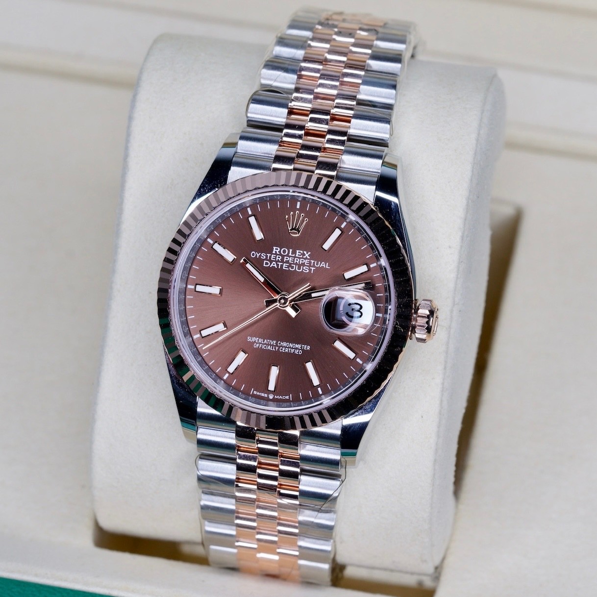 NEW 2026 Rolex Datejust 126231 CHOCOLATE Brown Dial Rose Gold & Steel Jubilee