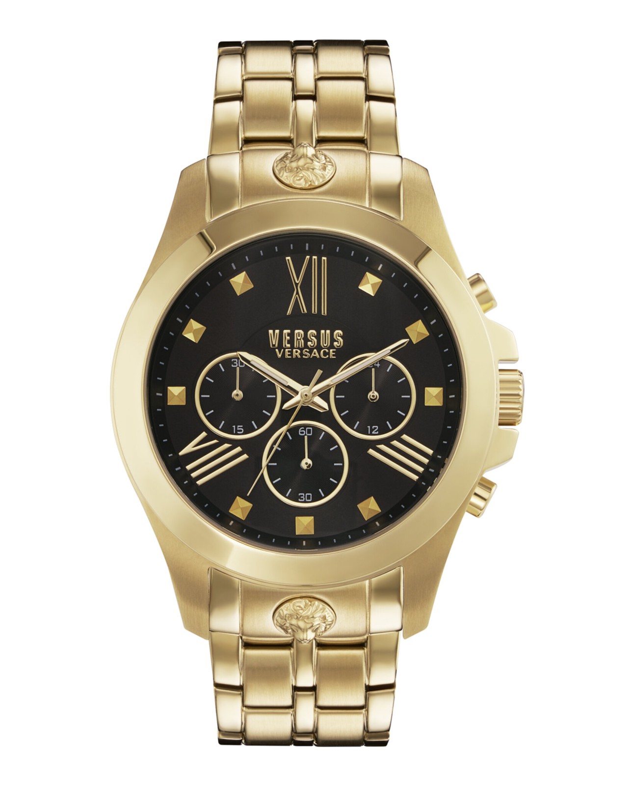 Versus Versace Mens Gold 44mm Bracelet Fashion Watch