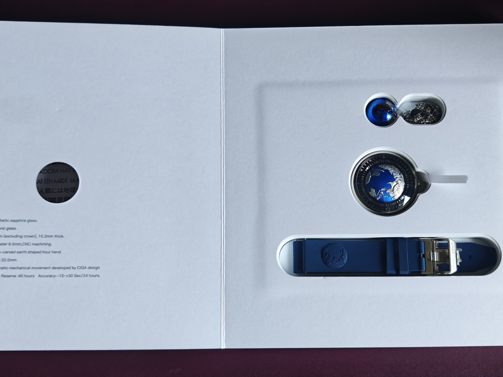 Ciga Design Watch Blue Planet (Earth Day Special) GPHG Titanium, EU Warehouse