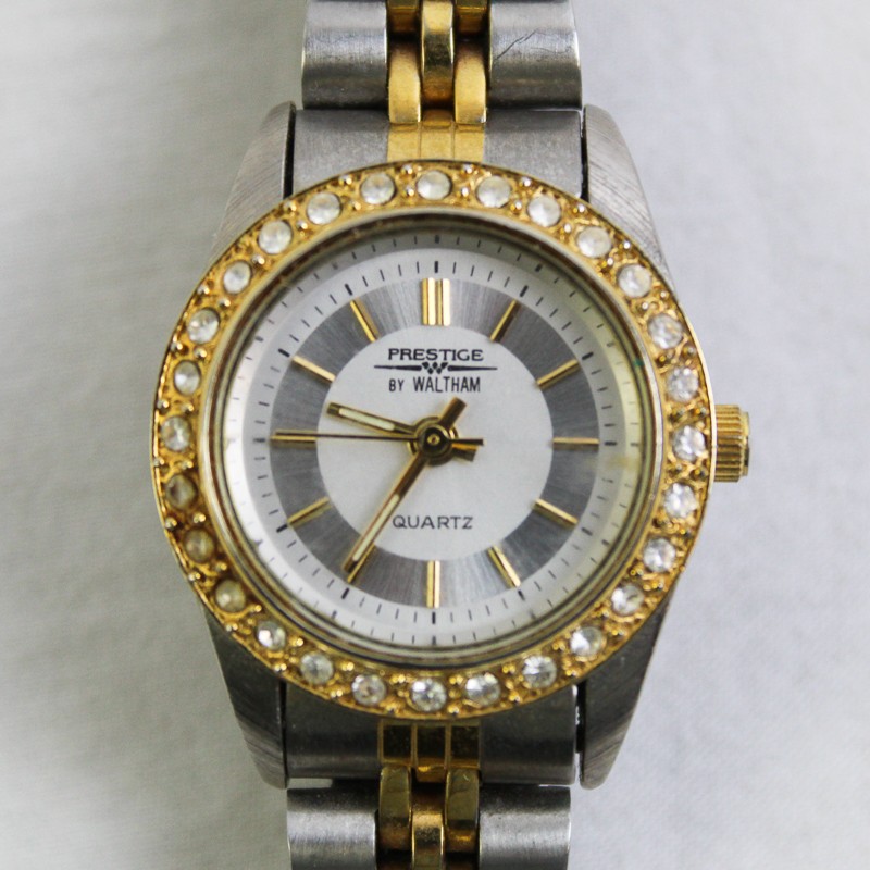 VTG Prestige by Waltham Dual-Tone Quartz Women’s Wristwatch 10mm Band