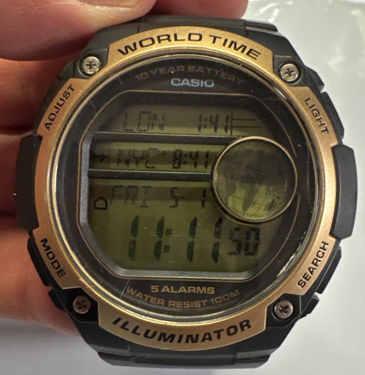 Casio Watch Ae3000w Digital 10 Years Battery 5Alarms Men’s Watch Big Size 55.5mm