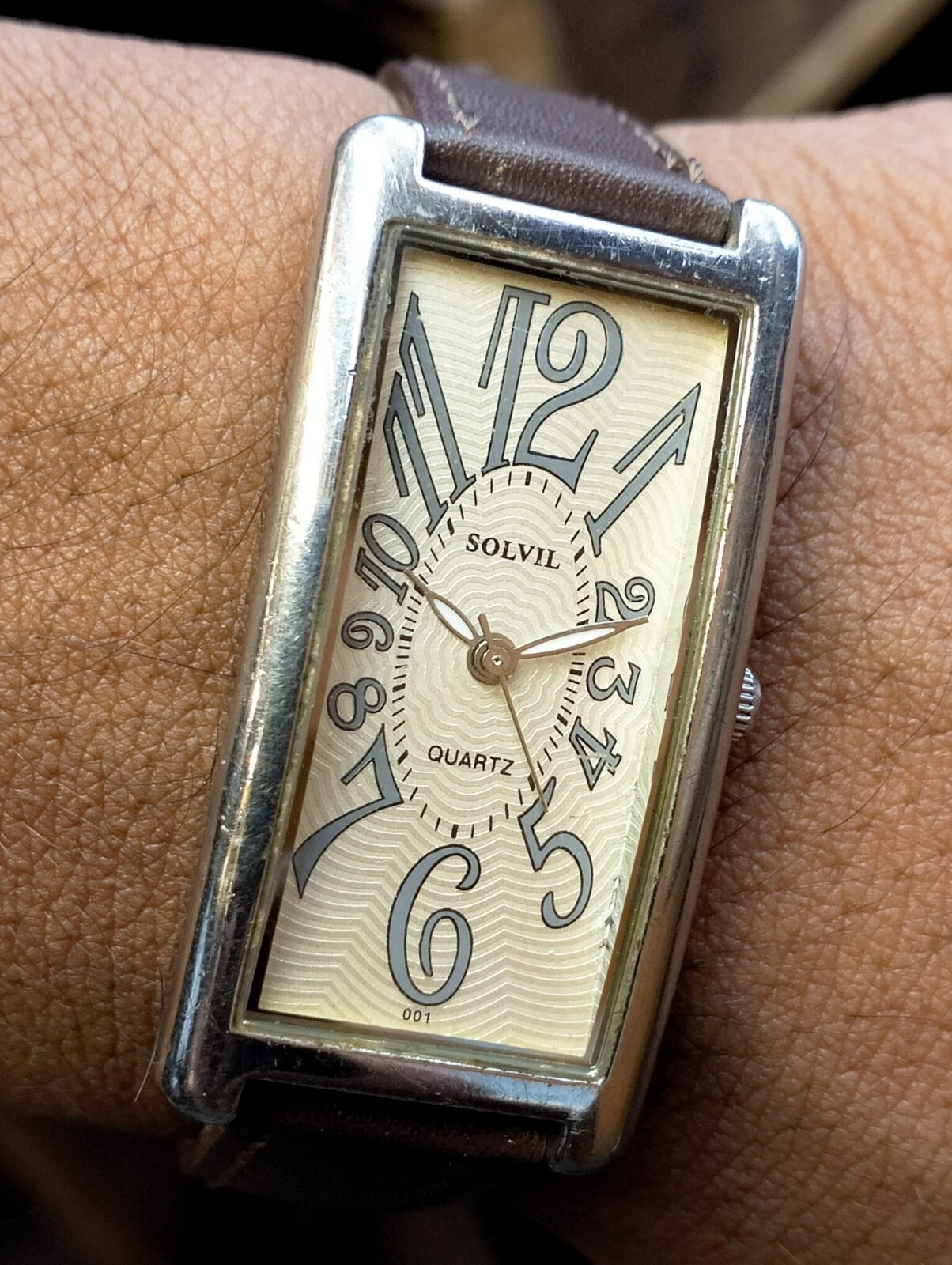 SOLVIL QUARTZ TEXTURED WHT DIAL 48-0022 JAPAN UNISEX ADULTS FULL WORKING VINTAGE