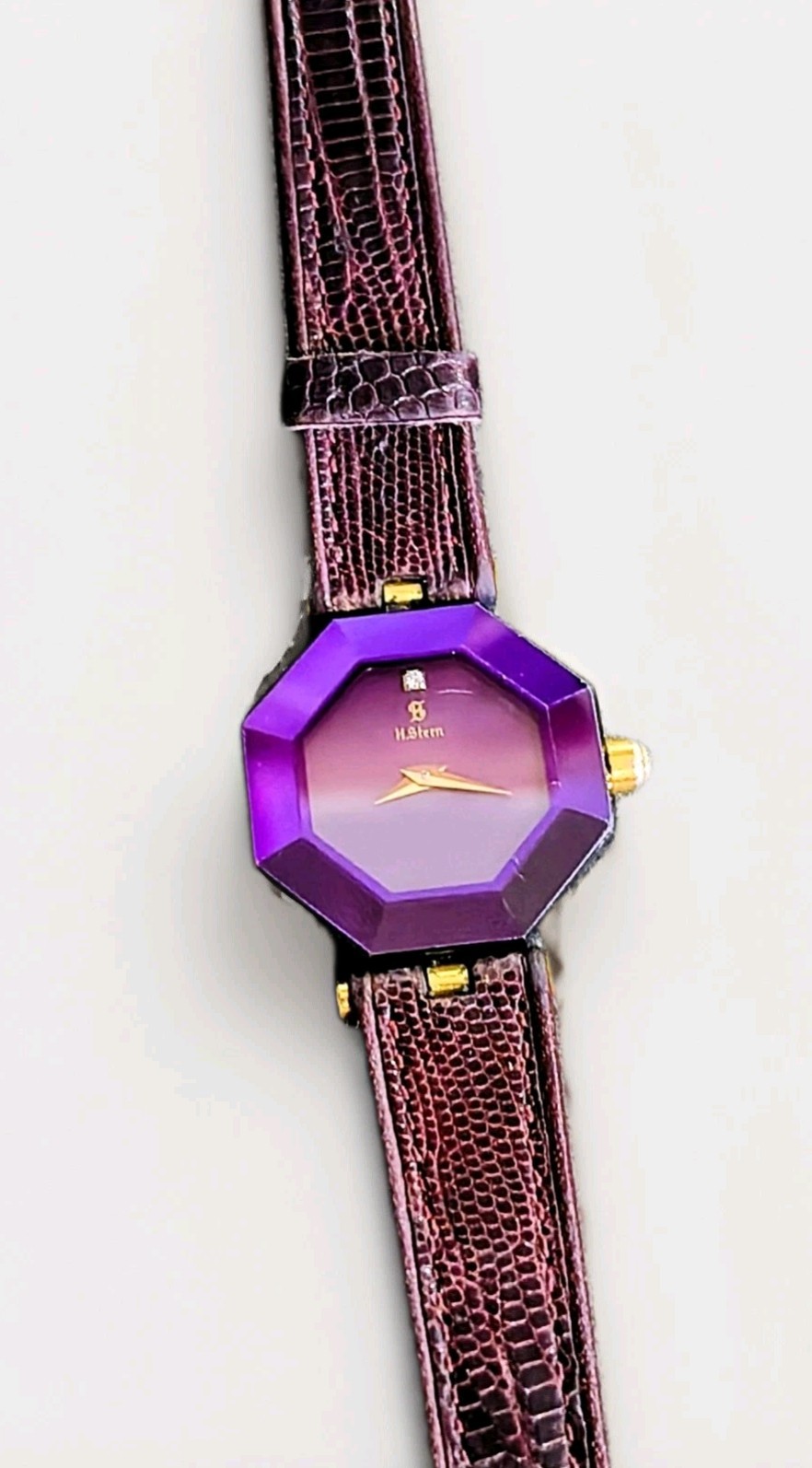 🔥H.Stern Sapphire Safira 18 K Gold Quartz Diamond Ladies Watch Leather Band🔥