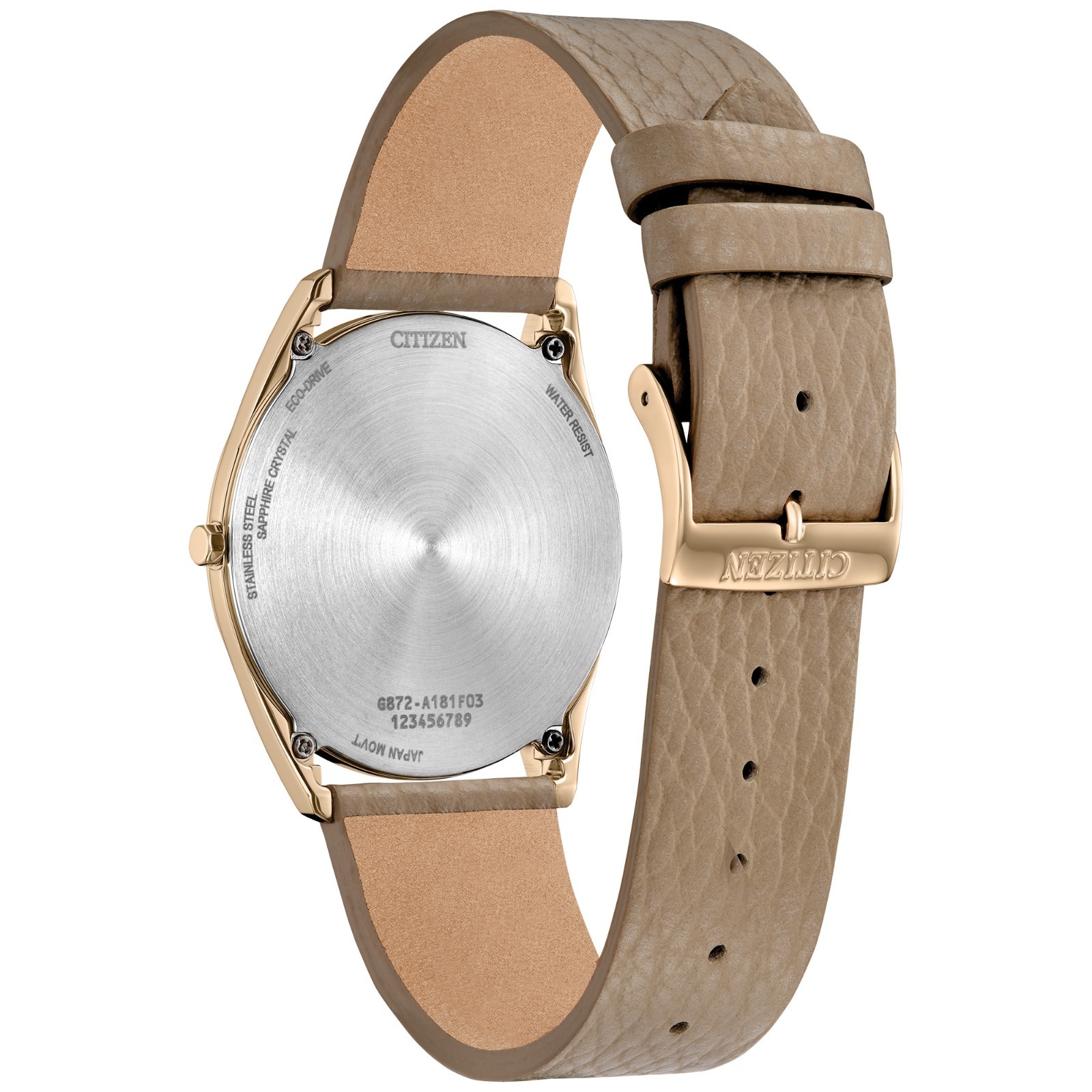 Citizen Men’s Sapphire Crystal Solar Eco-Drive Beige Watch 38 MM AR3123-00X