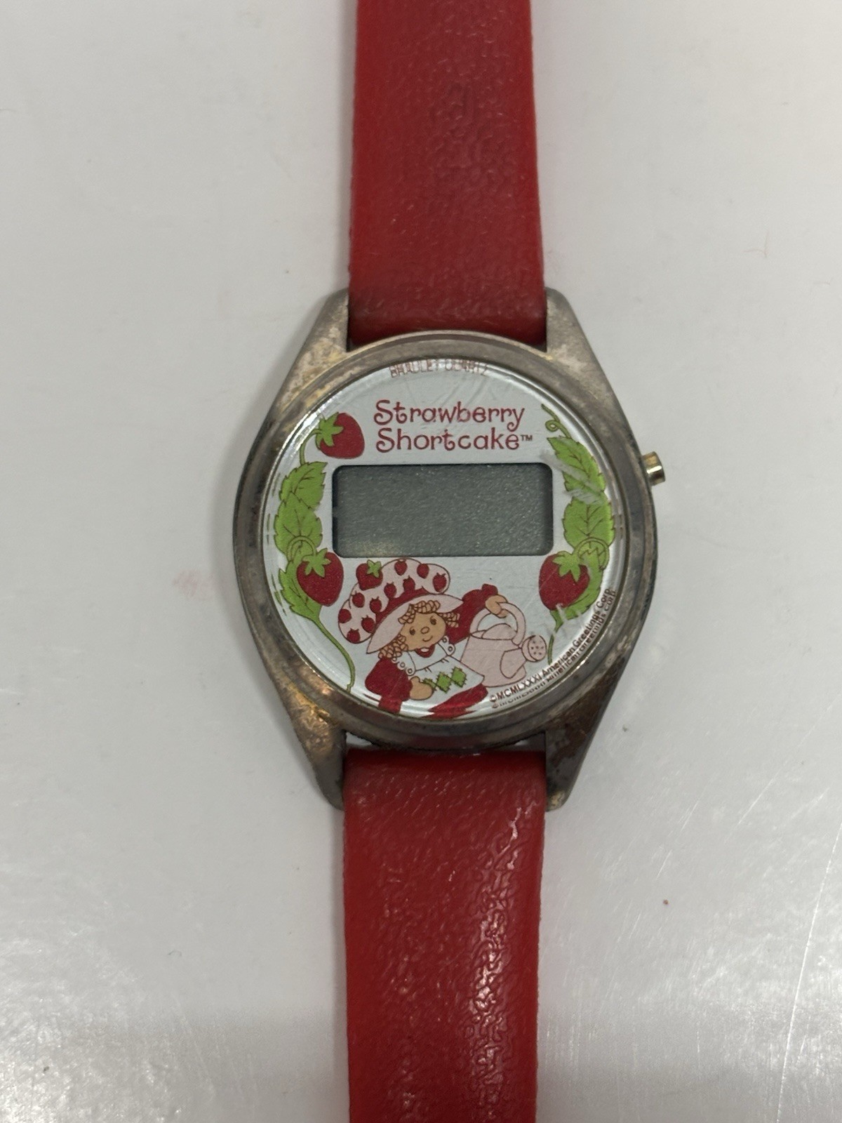 Vintage Strawberry Shortcake Digital Watch Childs Size 1980’s. UNTESTED