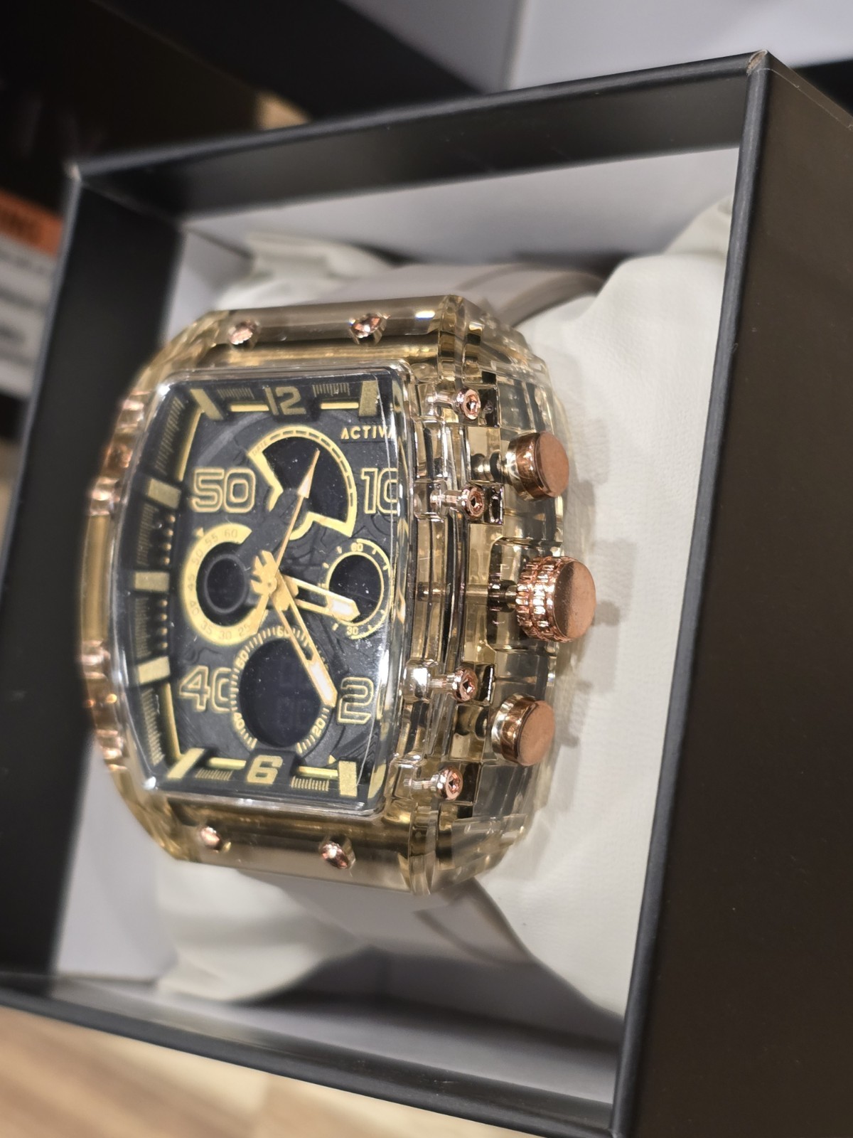 Activa X Invicta Digital Essentials Men’s Watch -.45mm, Apricot ACW8109-007 New